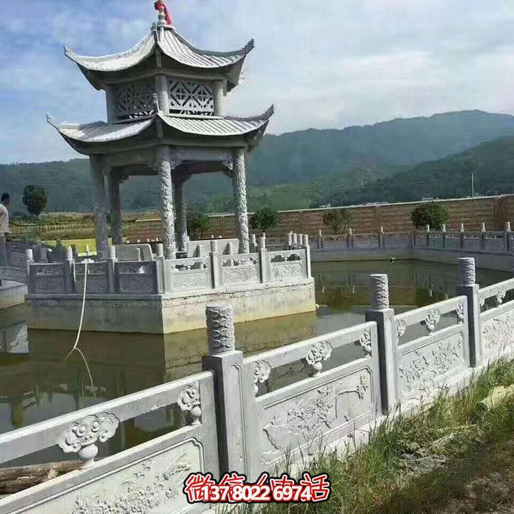 古典仿古水池涼亭，享受休閑園林生活
