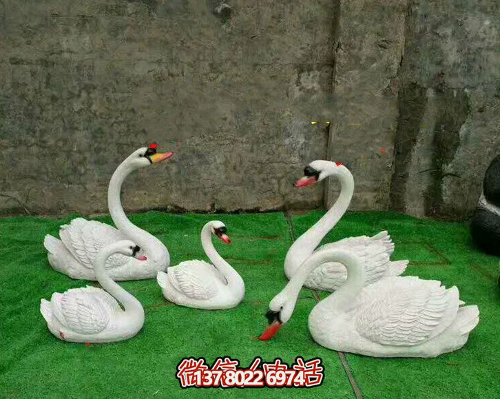 雕塑仿真天鵝，裝飾庭院、酒店、別墅等空間