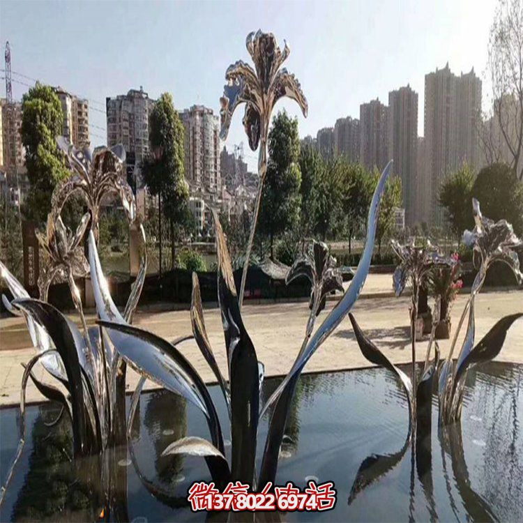 不銹鋼鏡面戶(hù)外噴泉水景景觀(guān)雕塑
