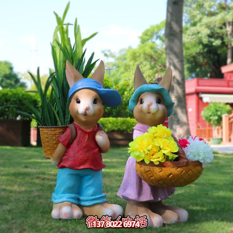 玻璃鋼兔子雕塑，只有可愛(ài)而不失大氣！