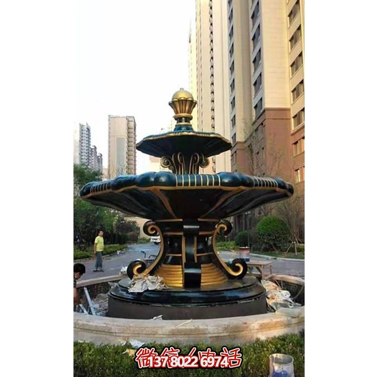 歐式風(fēng)格石雕大型噴泉雕塑，點(diǎn)綴別墅小區