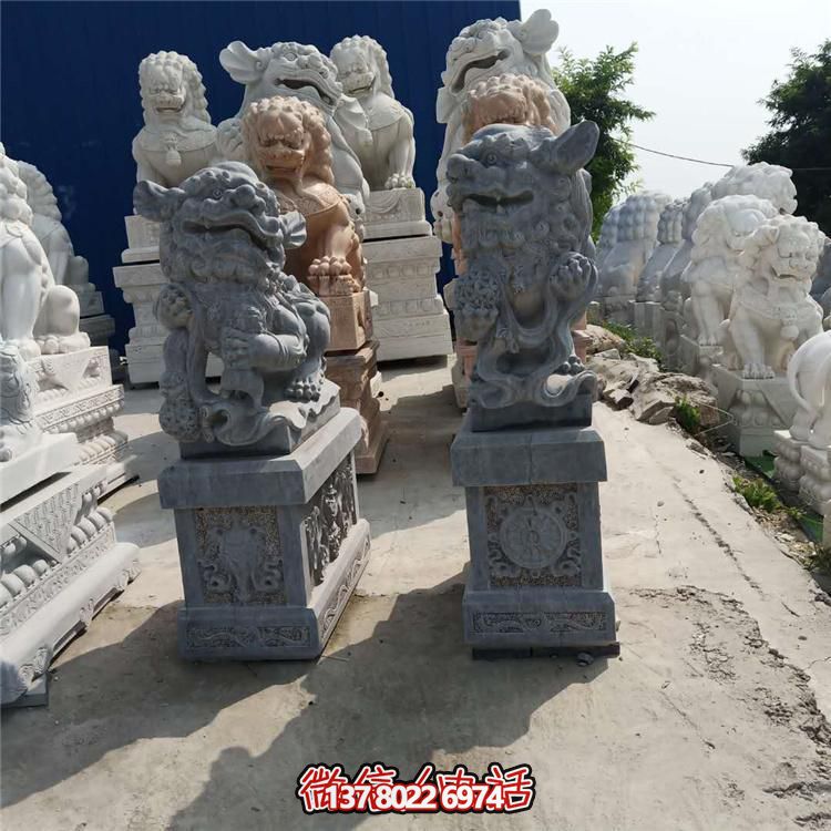 精美獅子大理石石雕，為庭院、公司、門(mén)口添彩