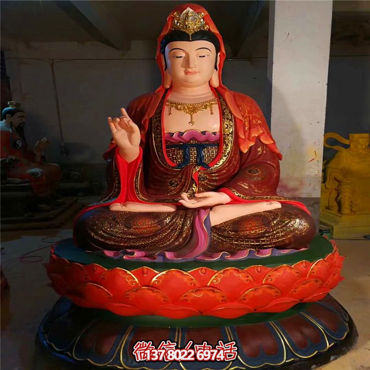 巨型彩繪觀(guān)音玻璃鋼雕塑——點(diǎn)綴景區與寺廟