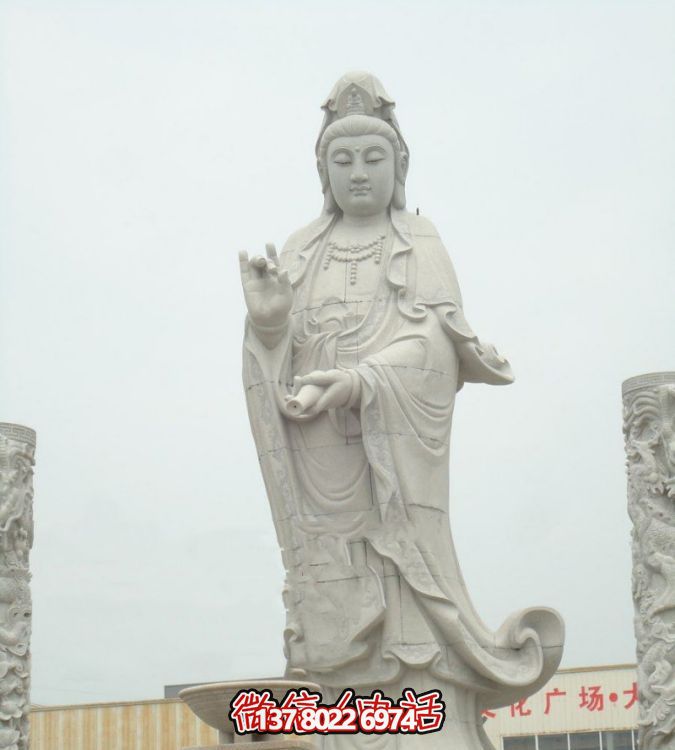 傳統文化的美麗——大理石雕刻觀(guān)音菩薩佛像