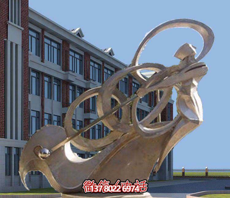 不銹鋼抽象高爾夫球雕塑，點(diǎn)綴景區園林