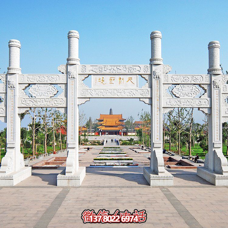 精美大理石石雕多門(mén)牌坊雕塑，讓你領(lǐng)略大理景區的精彩