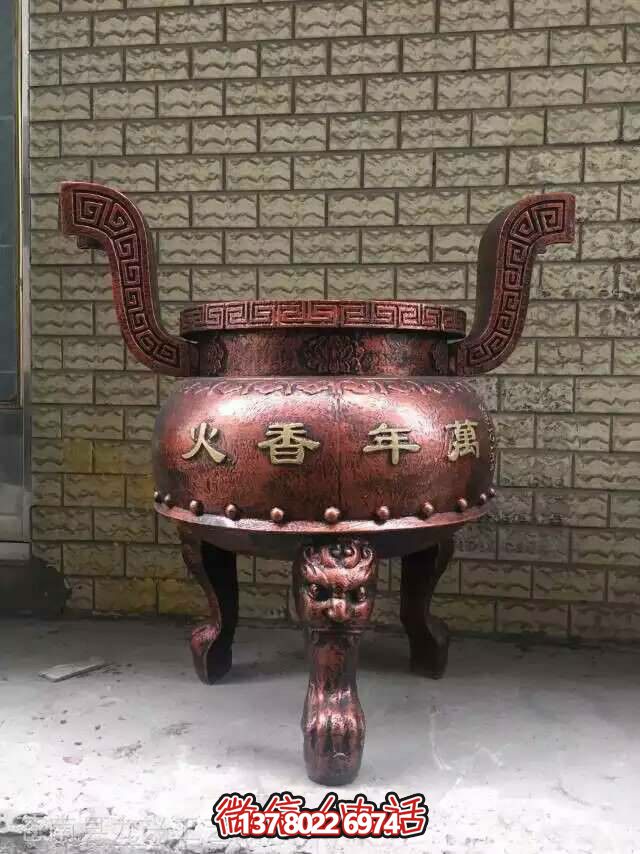 紅銅香爐，來(lái)自古老寺院的精美鑄造