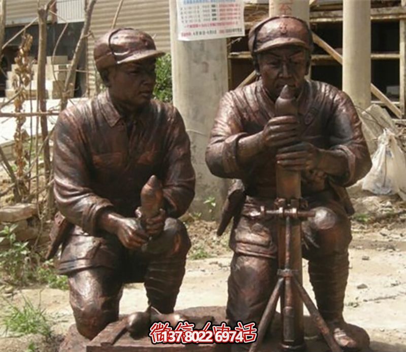 八路軍紀念銅雕全方位發(fā)射炮彈雕塑 八路軍紀念銅雕全方位發(fā)射炮彈雕塑