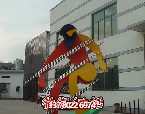 抽象滑板雕塑不銹鋼創(chuàng  )意人物雕塑