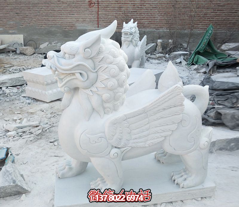 創(chuàng )意漢白玉獨角獸石雕 創(chuàng )意漢白玉獨角獸石雕