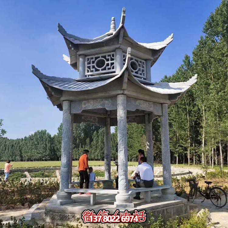 多層中式?jīng)鐾?，完美雕塑?hù)外公園