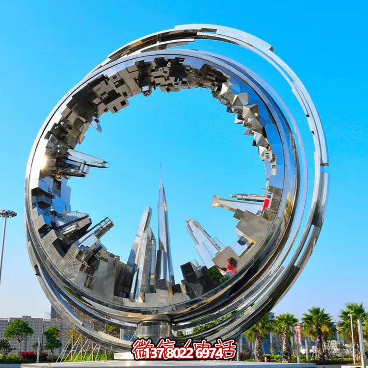 不銹鋼抽象齒輪雕塑，點(diǎn)綴園林景觀(guān)