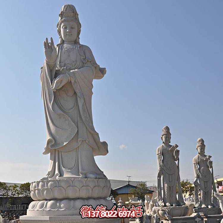 南海滴水觀(guān)音大型漢白玉浮雕雕像