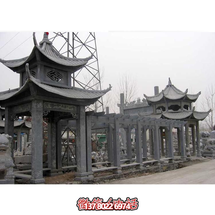 精美石雕，時(shí)尚的大理石長(cháng)廊營(yíng)造絕美的戶(hù)外公園雕塑