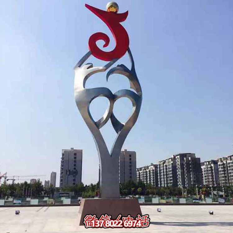創(chuàng  )意大型不銹鋼景觀(guān)擺件，點(diǎn)綴戶(hù)外廣場(chǎng)園林