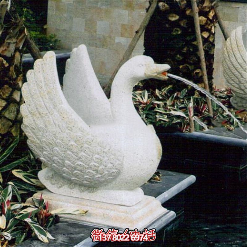 玻璃鋼雕塑?chē)娝?，點(diǎn)亮公園白色天鵝