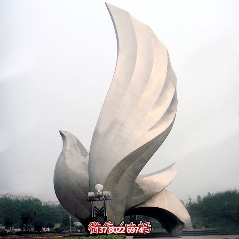 城市廣場(chǎng)創(chuàng )意不銹鋼鑄造切面抽象鴿子雕塑 城市廣場(chǎng)創(chuàng )意不銹鋼鑄造切面抽象鴿子雕塑