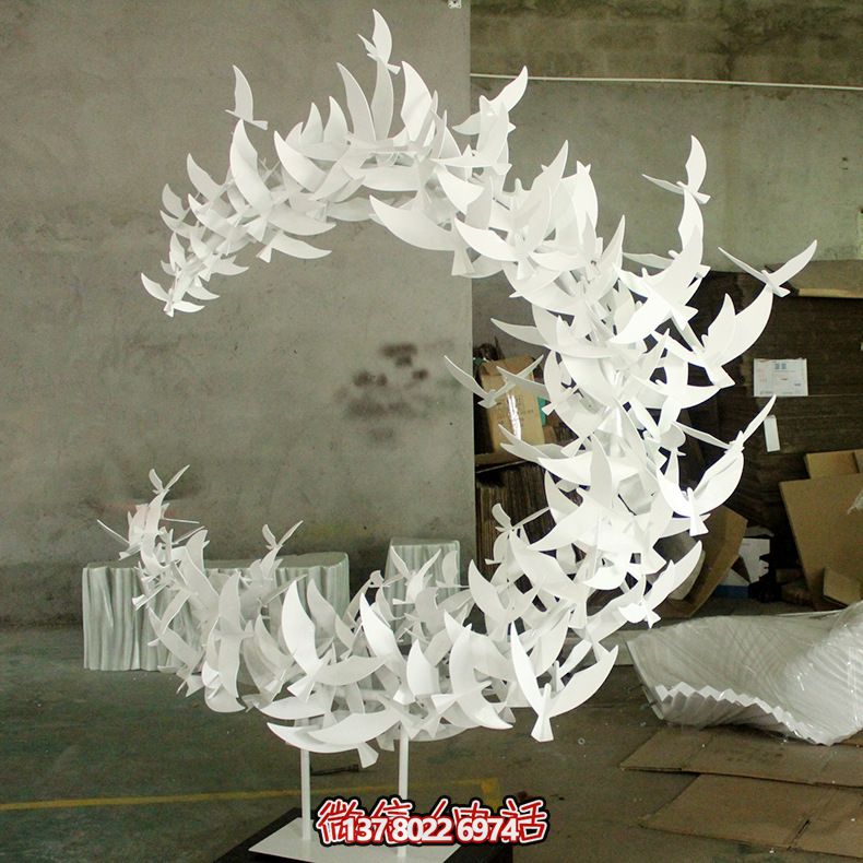 玻璃鋼雕塑擺件裝飾品，創(chuàng  )意抽象鴿子裝飾室內別墅