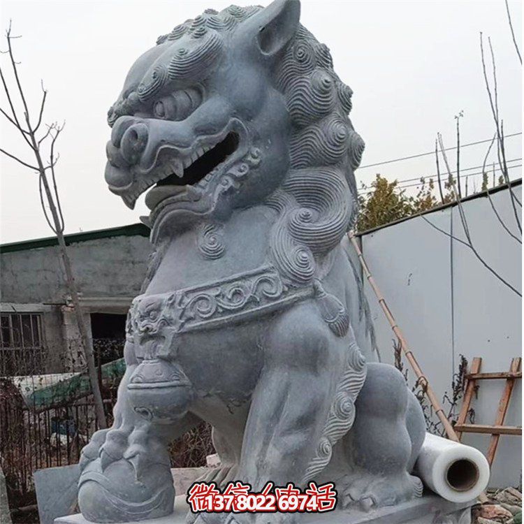 豪華庭院大型獅子雕塑，招財進(jìn)寶，鎮宅門(mén)口裝飾