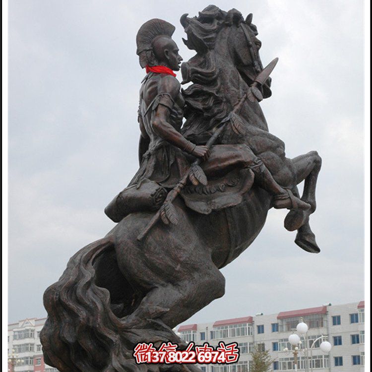 西方雕塑景觀(guān)——美麗騎馬的人物
