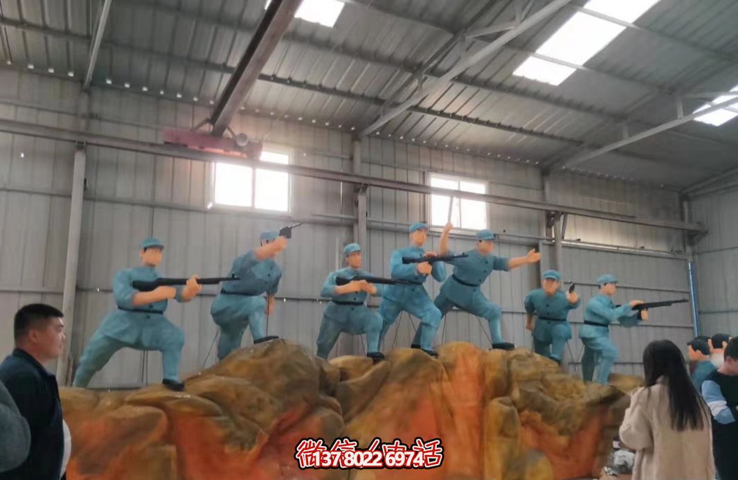 玻璃鋼抗戰英雄仿真雕塑景觀(guān)裝置 玻璃鋼抗戰英雄仿真雕塑景觀(guān)裝置