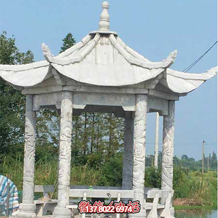 大型石雕浮雕景觀(guān)園林涼亭