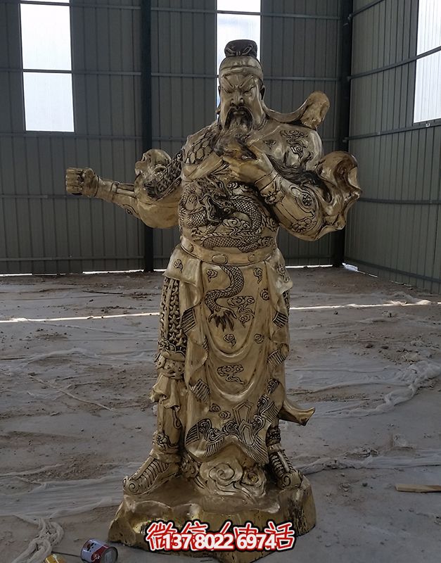 開(kāi)業(yè)大吉，關(guān)公佛像黃銅雕塑，招財進(jìn)寶