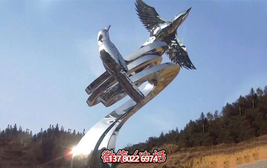 不銹鋼和平鴿雕塑，營(yíng)造和諧的園林景觀(guān)