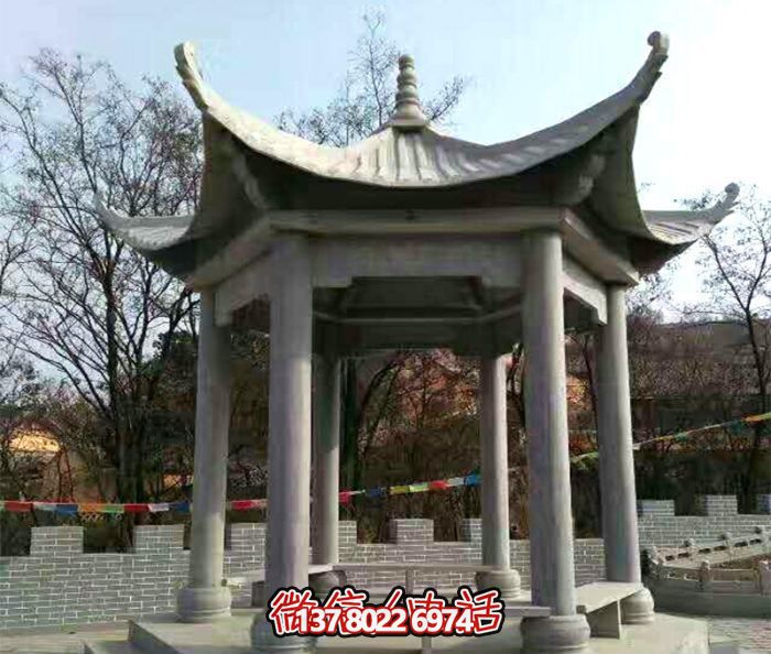 古建風(fēng)格休息涼亭石雕景區觀(guān)景臺