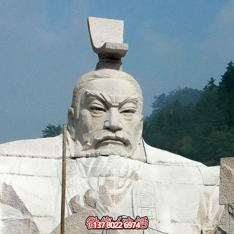 漢武帝劉徹大型石雕頭像，為您的園林景觀(guān)增添精彩
