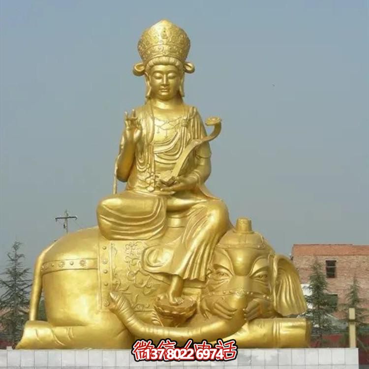 玻璃鋼雕塑文姝普賢，精致烤漆噴金大型景點(diǎn)裝飾