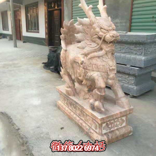 高端定制大理石石雕獅子雕塑，裝點(diǎn)大型庭院、別墅、門(mén)口，招財又安全