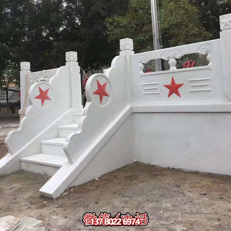 石欄桿護欄系統，為大理學(xué)校、政府及單位提供安全升旗臺