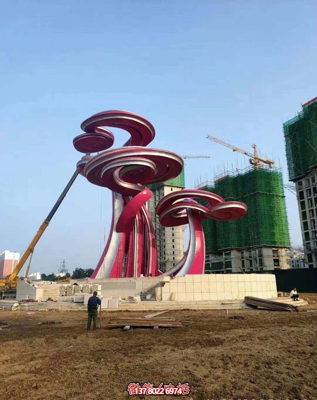 玻璃鋼祥云彩繪雕塑，個(gè)性創(chuàng  )意景區裝飾