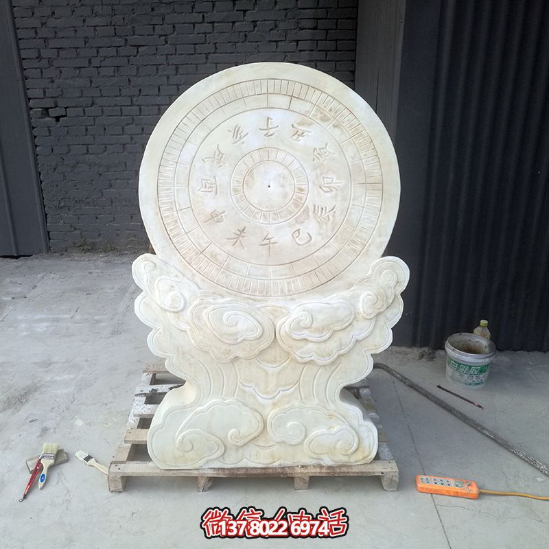 漢白玉雕塑日晷創(chuàng  )意定制別墅裝飾