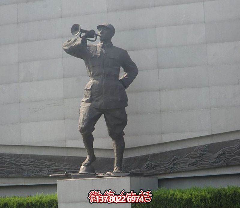 紀念抗戰時(shí)期的銅雕景觀(guān)