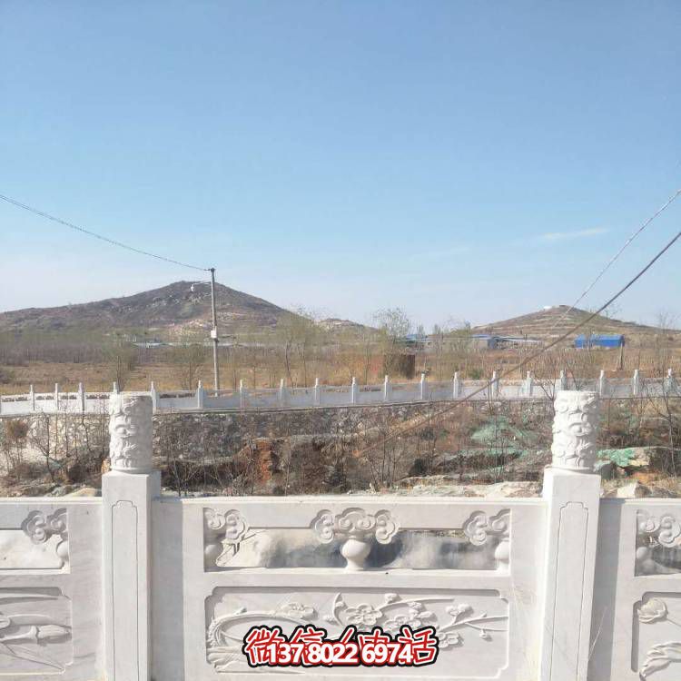 漢白玉防護欄桿，裝飾美化河道景區