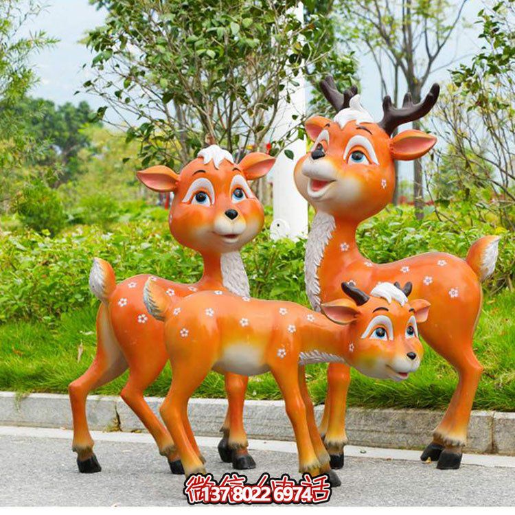 娛樂(lè )多彩的動(dòng)物園玻璃鋼仿銅雕塑景觀(guān)