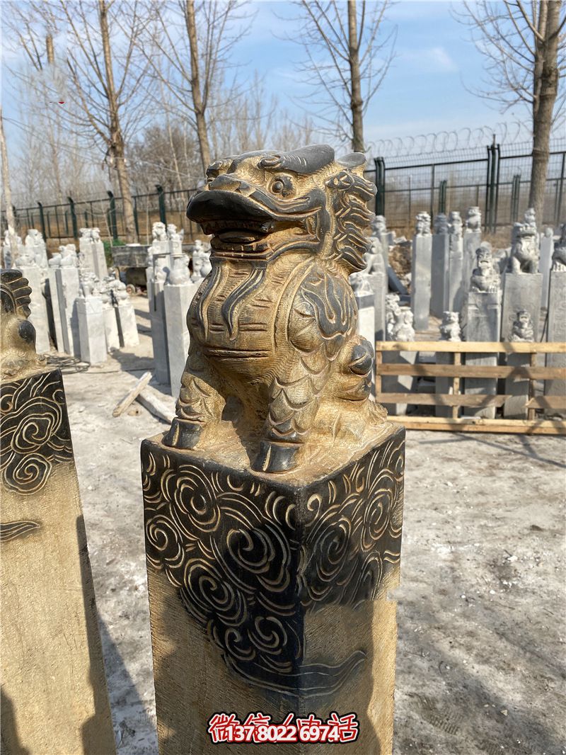 傳統風(fēng)格古典庭院——祥云環(huán)繞、大理石拴馬柱