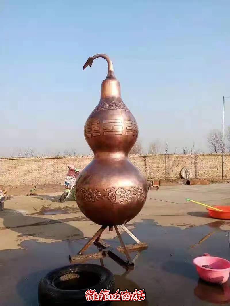 銅浮雕葫蘆景觀(guān)雕塑