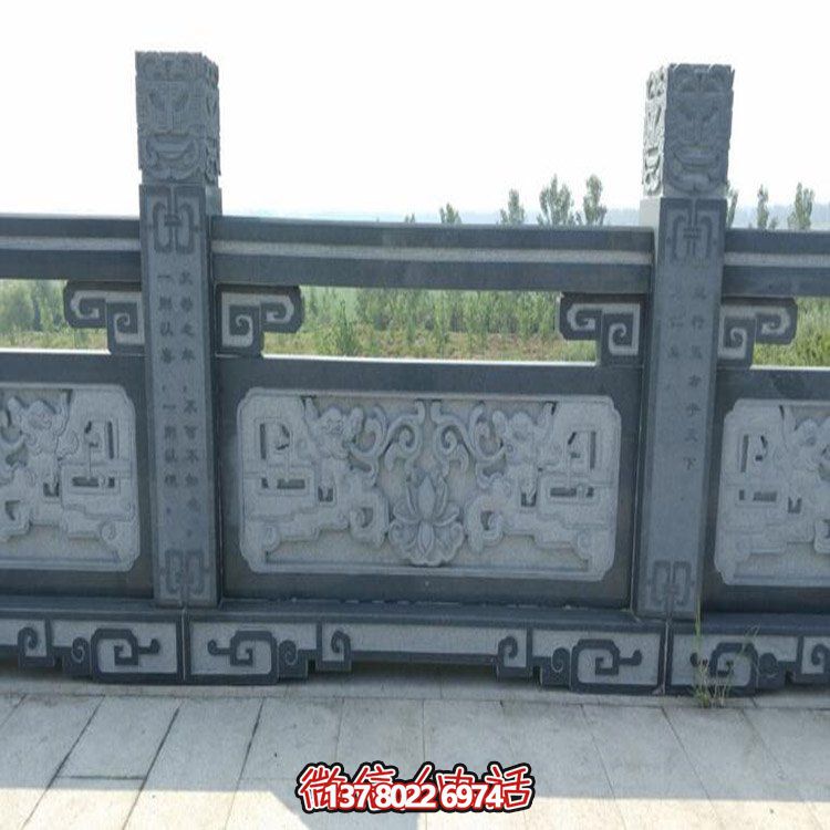 品質(zhì)卓越的青石石雕戶(hù)外公園欄桿欄板