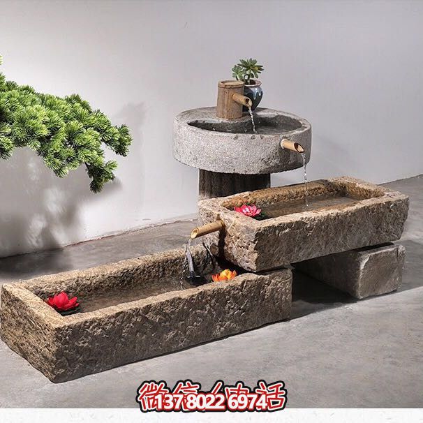 石槽組合戶(hù)外魚(yú)缸，完美景觀(guān)美化家居養魚(yú)空間