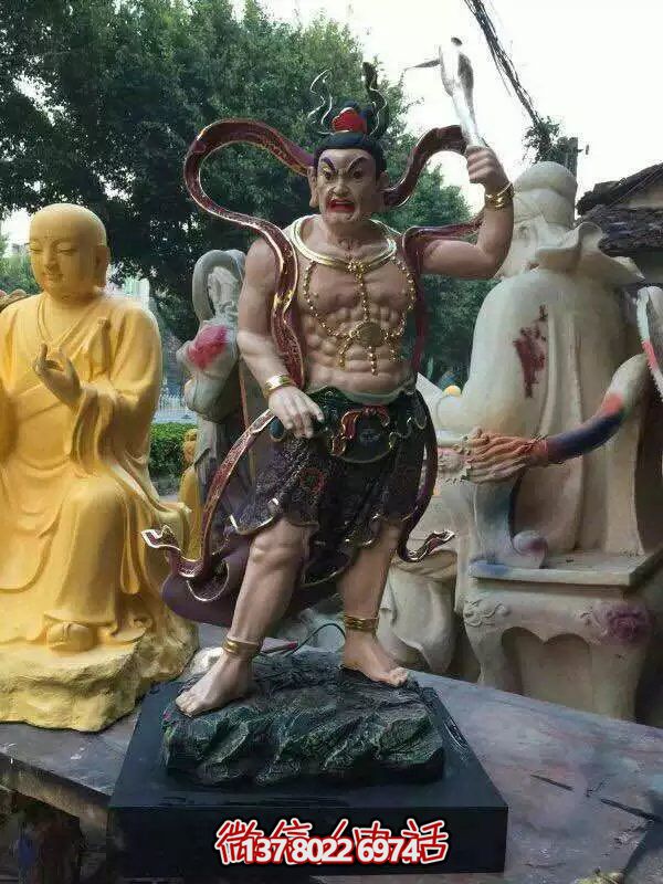 玻璃鋼八大金剛雕塑，護法神圣的守護