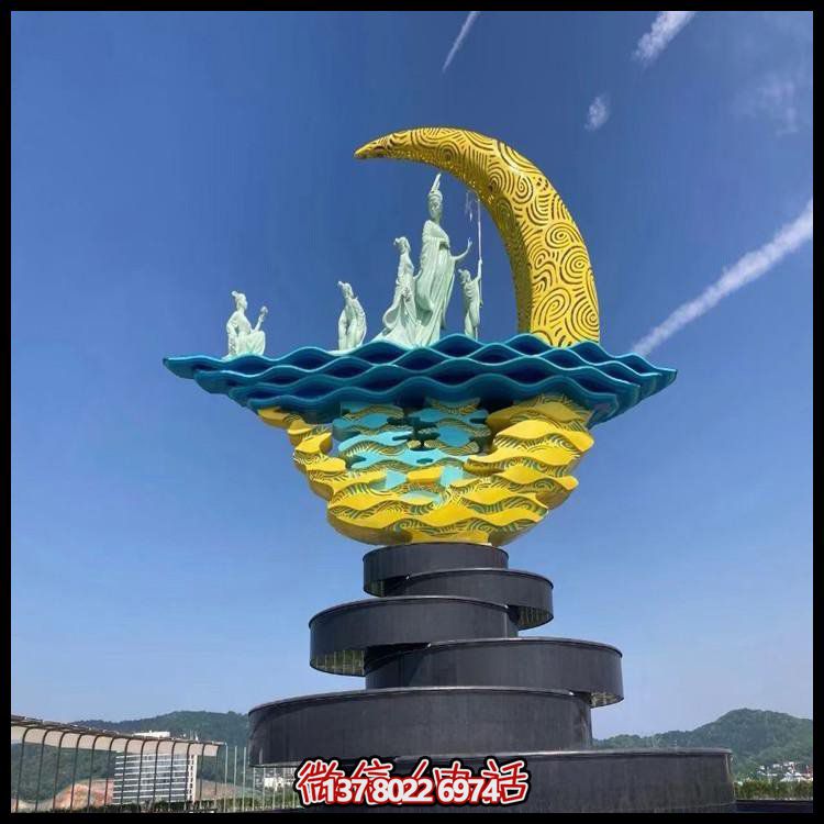 不銹鋼創(chuàng  )意月亮雕塑