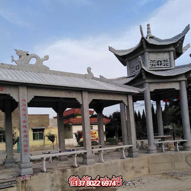 精美大理石石雕戶(hù)外園林景觀(guān)乘涼休閑長(cháng)廊雕塑