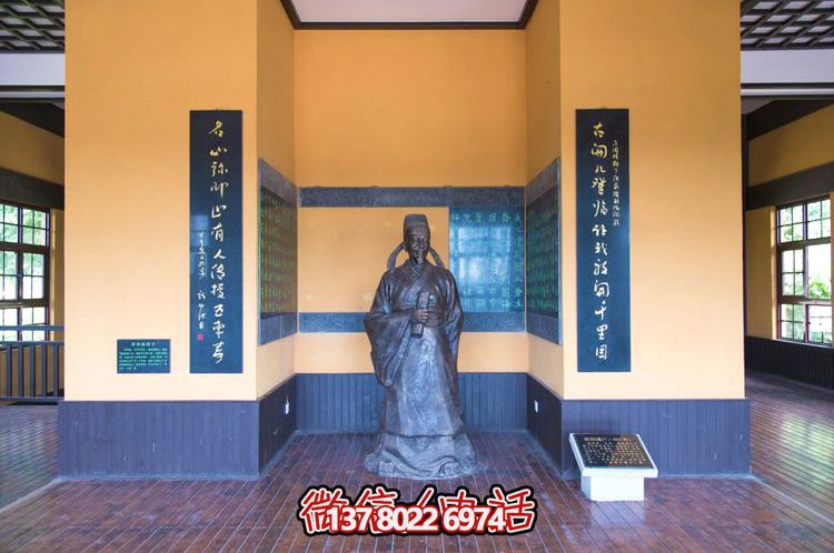 歐陽(yáng)詢(xún)鑄銅雕像，讓歷史文化名人永恒鐫刻