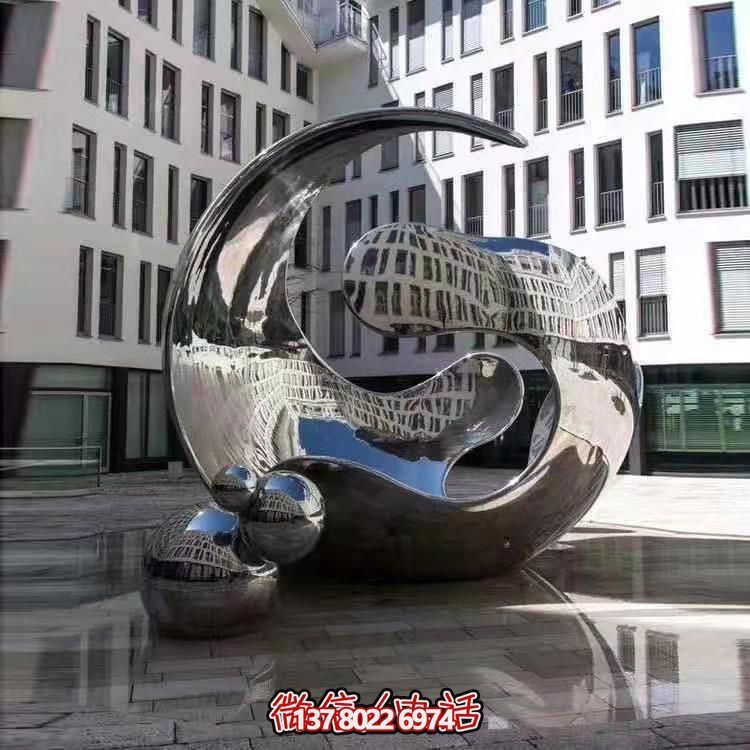 高品質(zhì)不銹鋼大型雕塑，精美戶(hù)外園林景觀(guān)