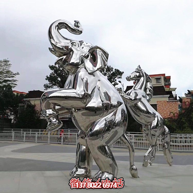 不銹鋼大型雕塑景觀(guān)-大象