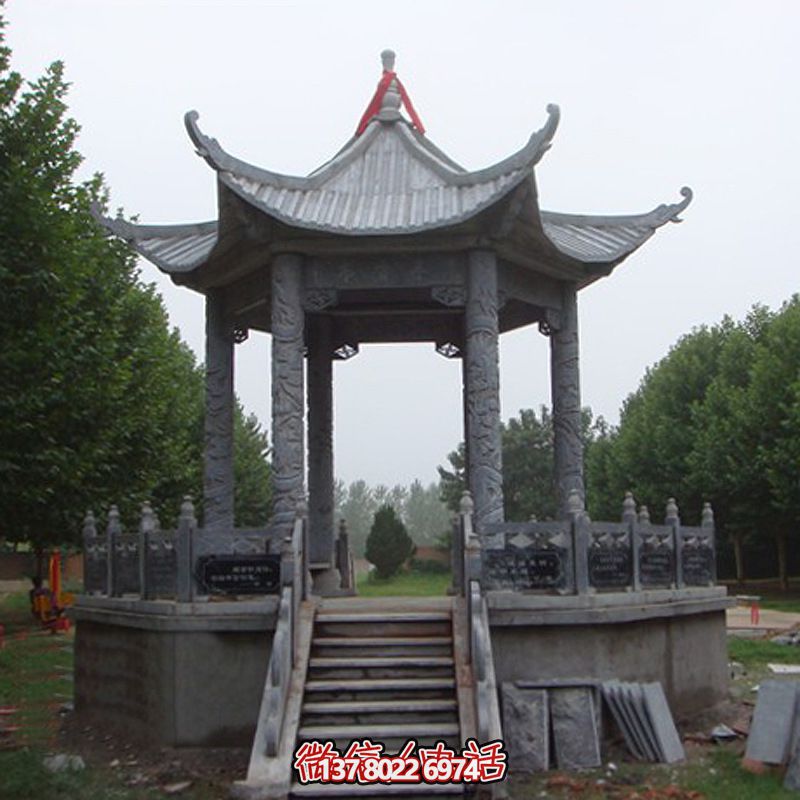 復古青石園林景觀(guān)草坪擺放涼亭 復古青石園林景觀(guān)草坪擺放涼亭