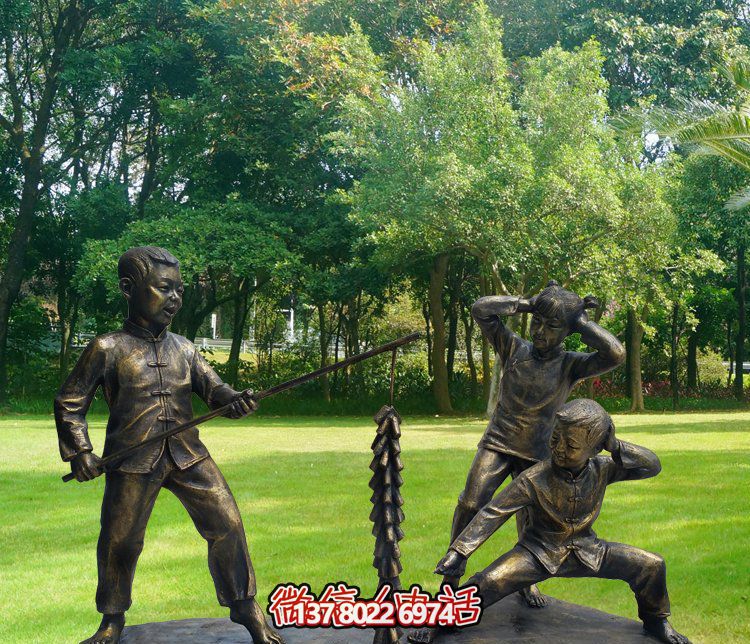 戶(hù)外公園裝飾銅雕放鞭炮雕塑 戶(hù)外公園裝飾銅雕放鞭炮雕塑
